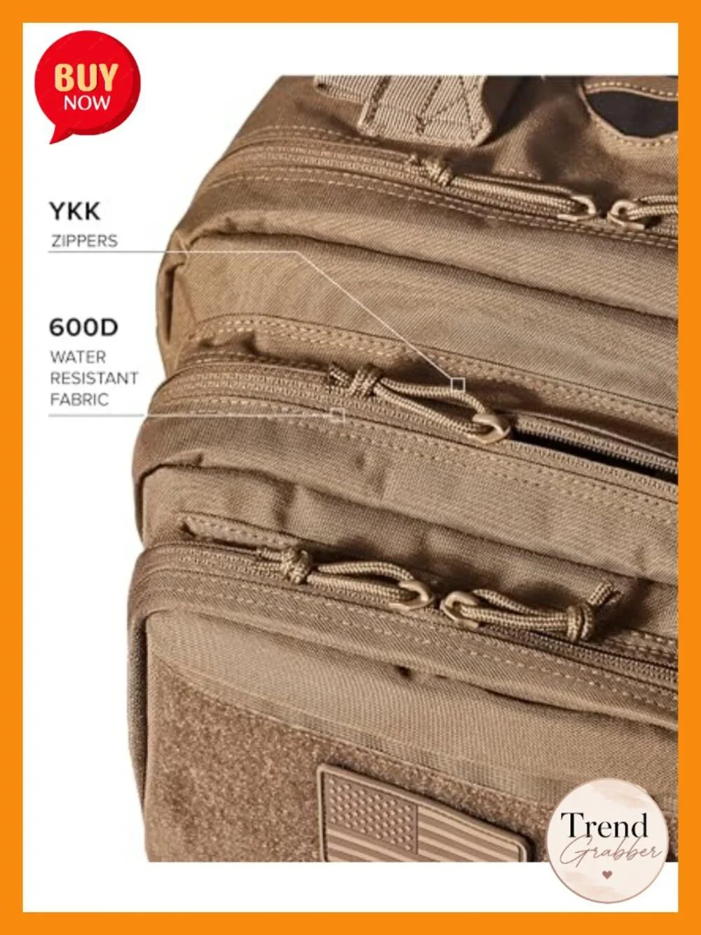 50L Tactical Backpack Military Molle Rucksack Heavy Duty Rip-Stop for Travel
